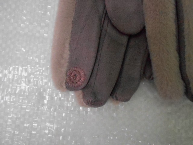  перчатки жен. экомех+под замшу