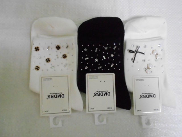  Носки жен. стразы 