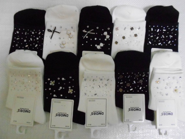  Носки жен. стразы 