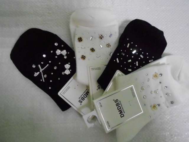  Носки жен. стразы 