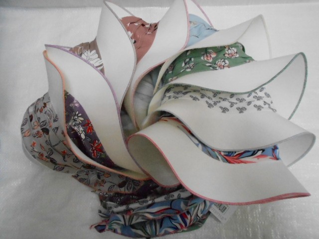  Шляпа лён цветы