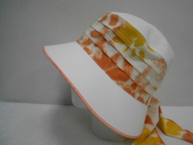  Шляпа лён цветы