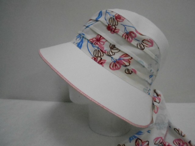  Шляпа лён цветы