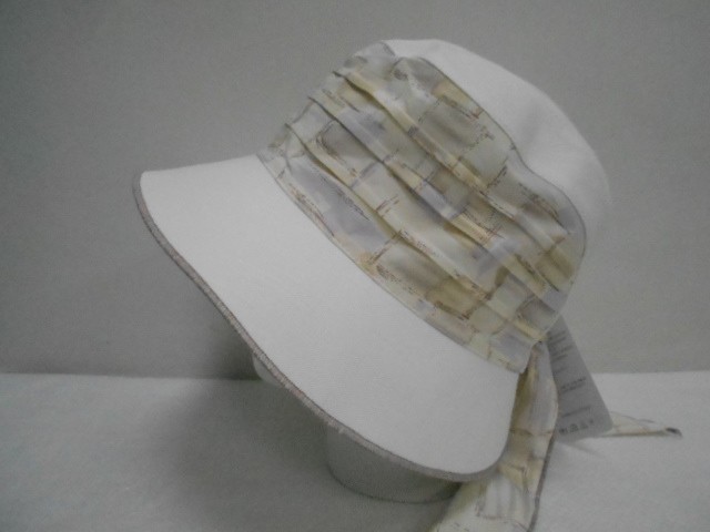  Шляпа лён цветы