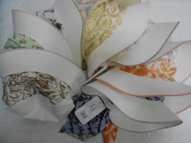  Шляпа лён цветы