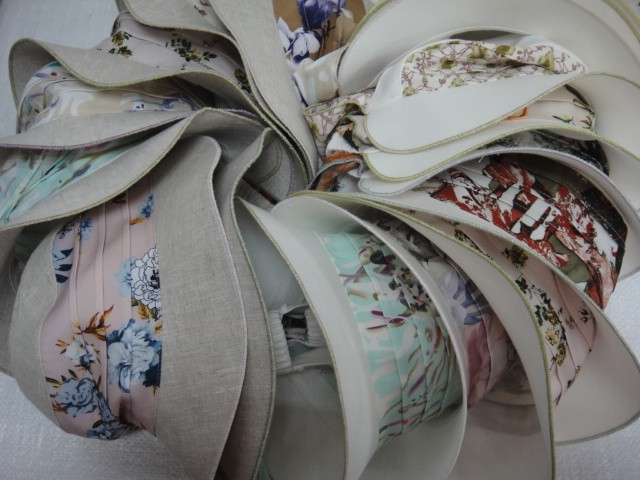  Шляпа лён цветы