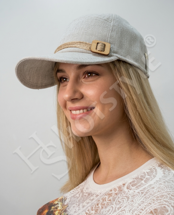  Бейсболка лён