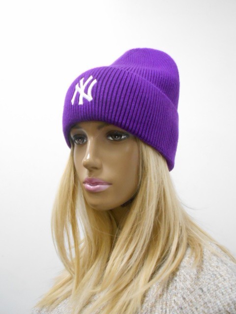  NY шапка с отворотом