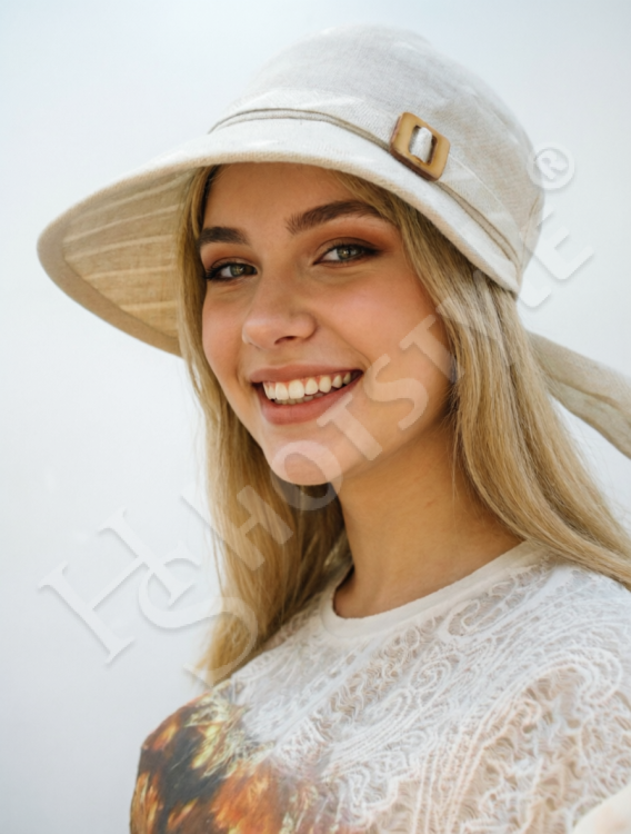  Кепка -шляпа лён