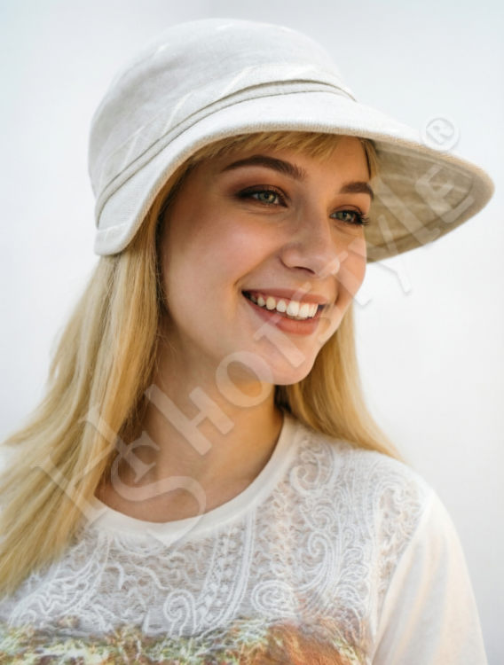  Кепка -шляпа лён