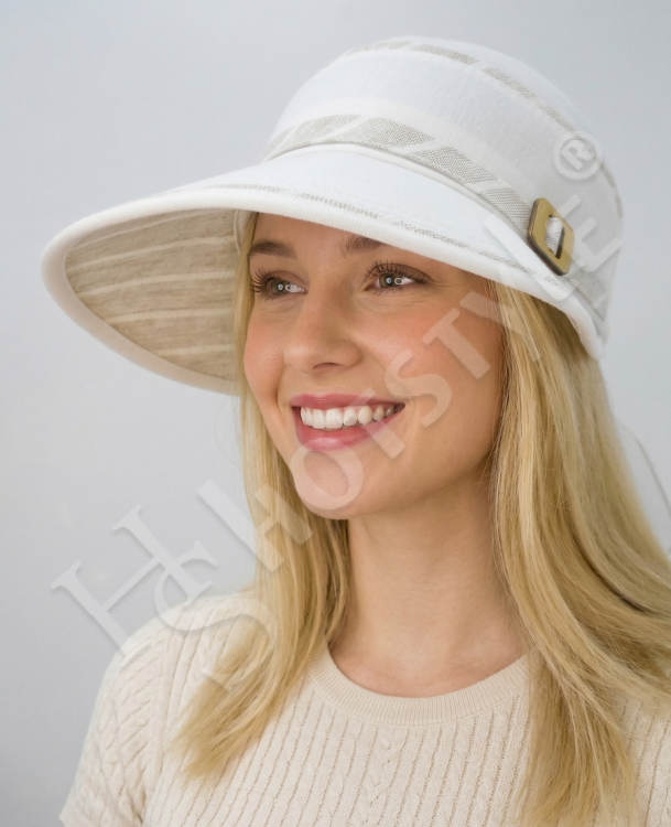  Кепка -шляпа лён