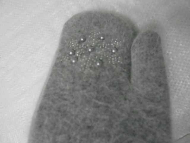  варежки жен. снежинка