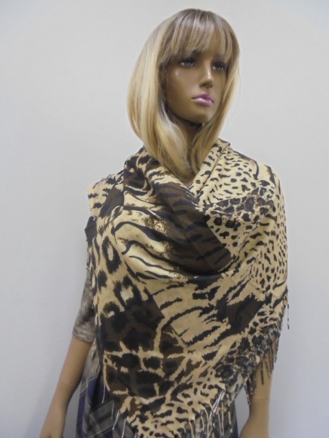  Тигровый принт платок