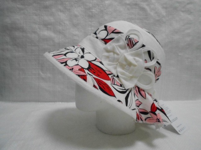  Шляпа лён цветы