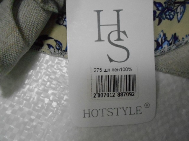  Шляпа лён цветы