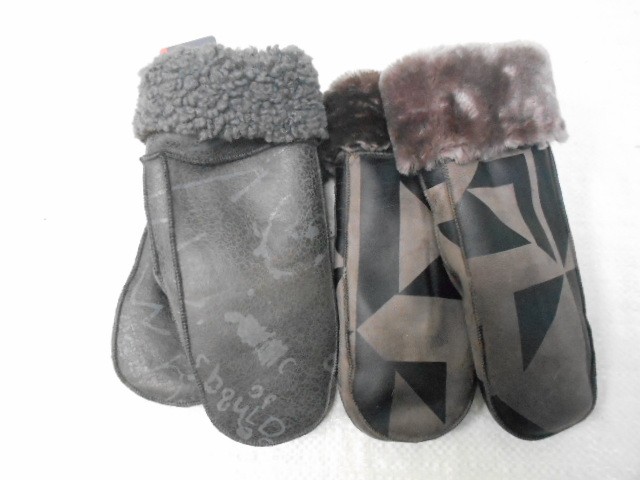  варежки жен. дублёнка