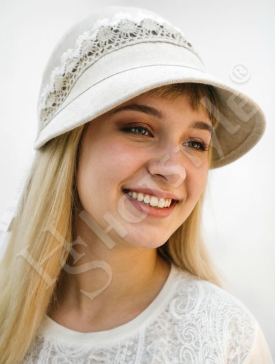  Кепка-бандана лён