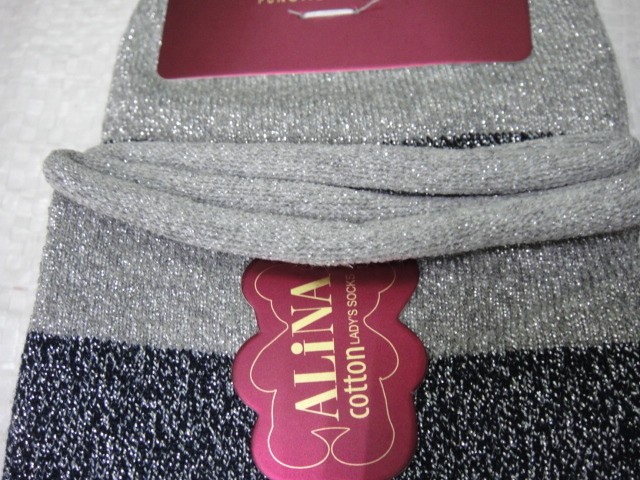  Носки жен. люрекс 