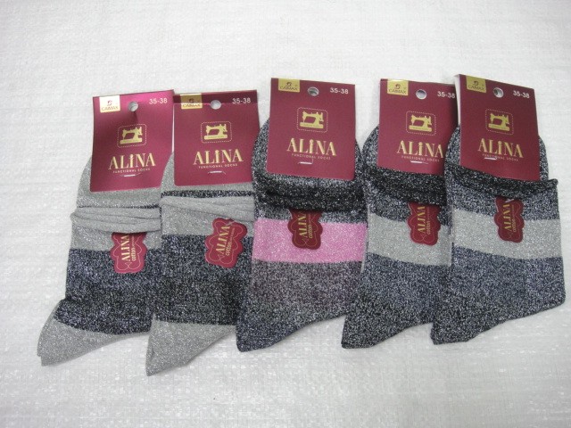  Носки жен. люрекс 