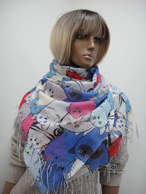 Кошки 3D палантин