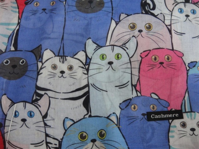 Кошки 3D палантин