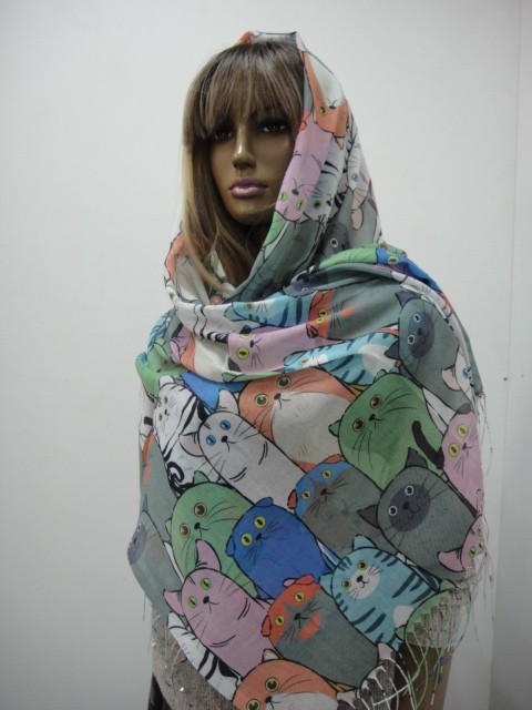 Кошки 3D палантин