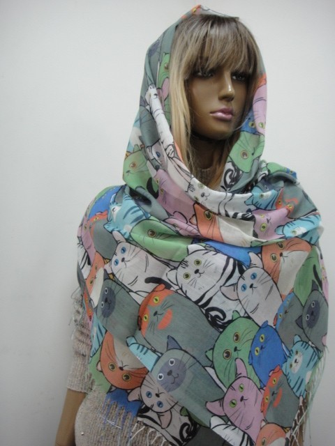 Кошки 3D палантин