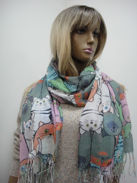 Кошки 3D палантин