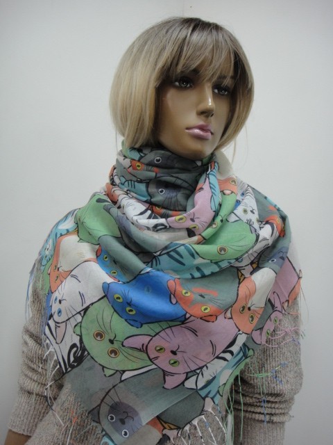 Кошки 3D палантин