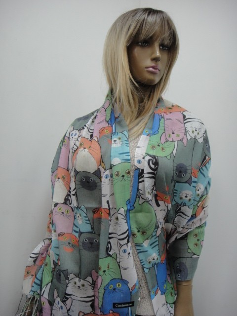 Кошки 3D палантин