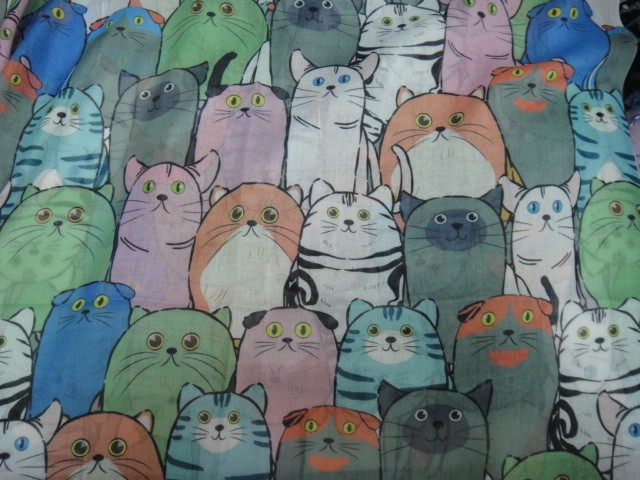 Кошки 3D палантин