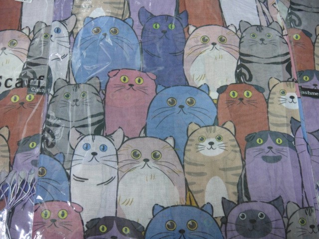 Кошки 3D палантин