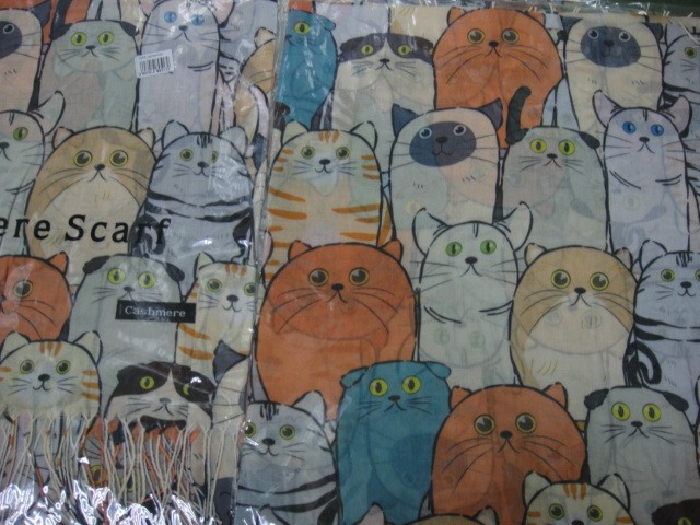 Кошки 3D палантин