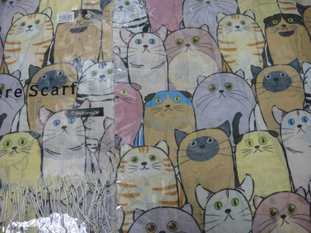 Кошки 3D палантин