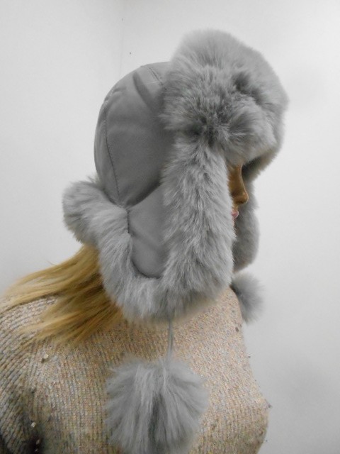  Кожа+песец ушанка 