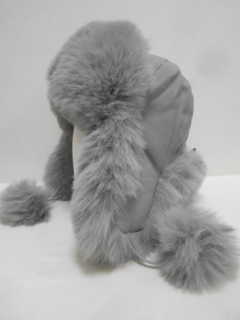  Кожа+песец ушанка 