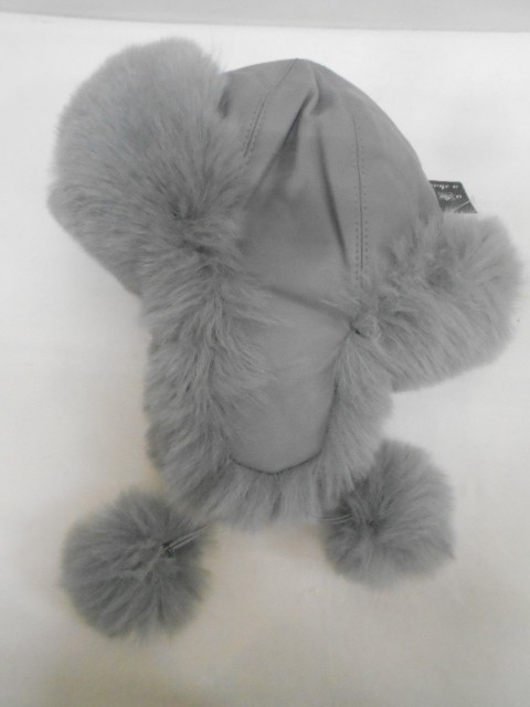  Кожа+песец ушанка 