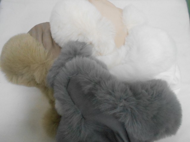  Кожа+песец ушанка 