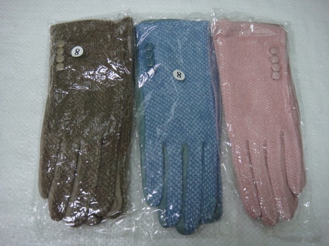   перчатки жен.ангора с люрексом+под замшу