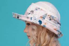 Шляпа лён цветы  Шляпа лён цветы