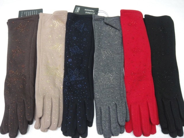  перчатки удлинённые стрейч 