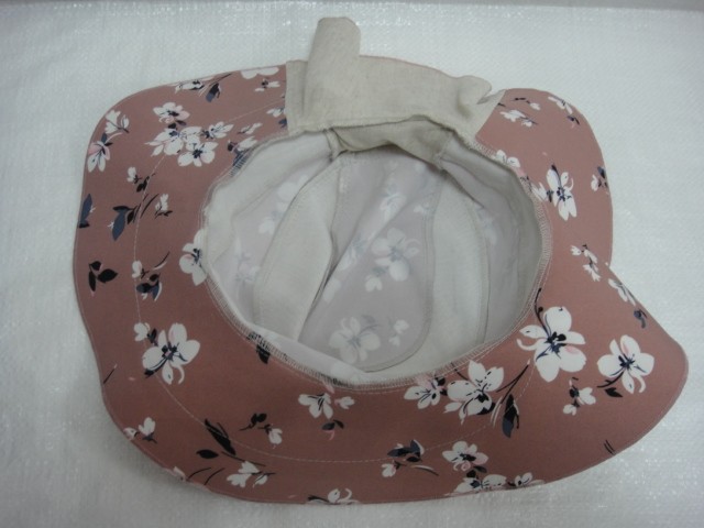  Шляпа лён цветы