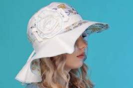 Шляпа лён цветы  Шляпа лён цветы