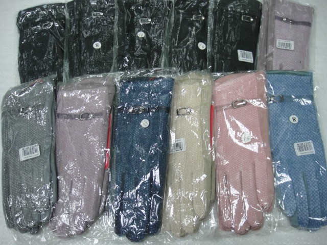   перчатки жен.ангора с люрексом+под замшу