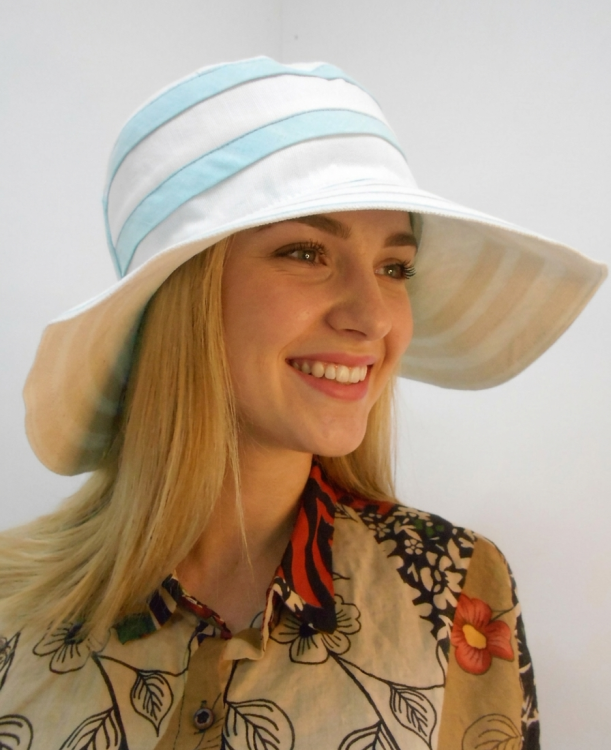  Шляпа лён 2-х цвет