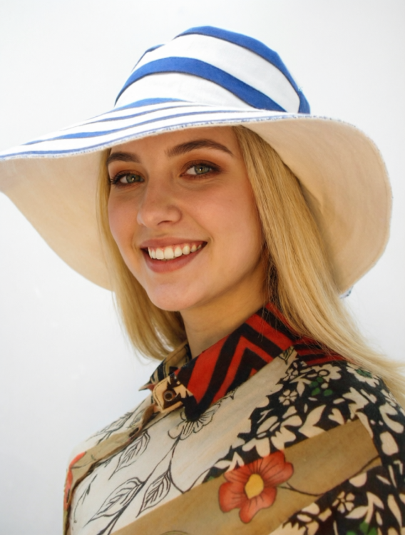  Шляпа лён 2-х цвет