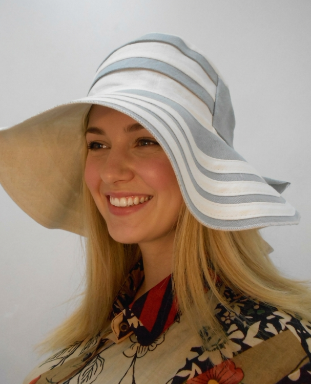  Шляпа лён 2-х цвет