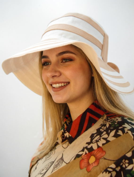  Шляпа лён 2-х цвет