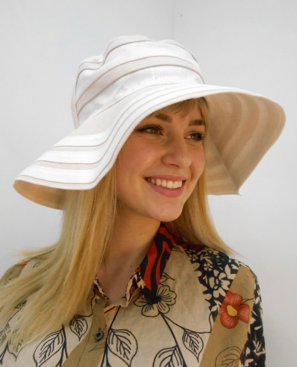  Шляпа лён 2-х цвет