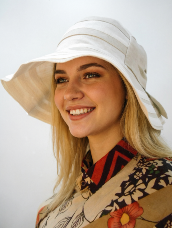  Шляпа лён 2-х цвет